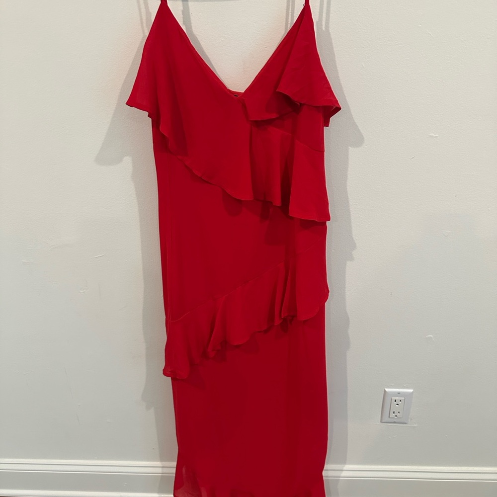 Red maxi dress